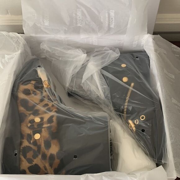 Moschino leopard print pointed toe soft top grain leather boot size EU 37 - Picture 9 of 16